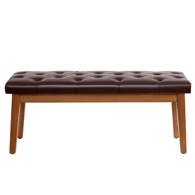 Anteaus Polyester Upholstered Bench, Brown