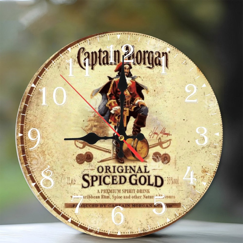 Horloge murale en bois 10 po, mouvement silencieux, à piles (piles AA non incluses), décor artistique, parfait pour les décorations