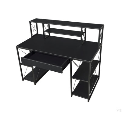 Bureau d'écriture tout usage à finition noire