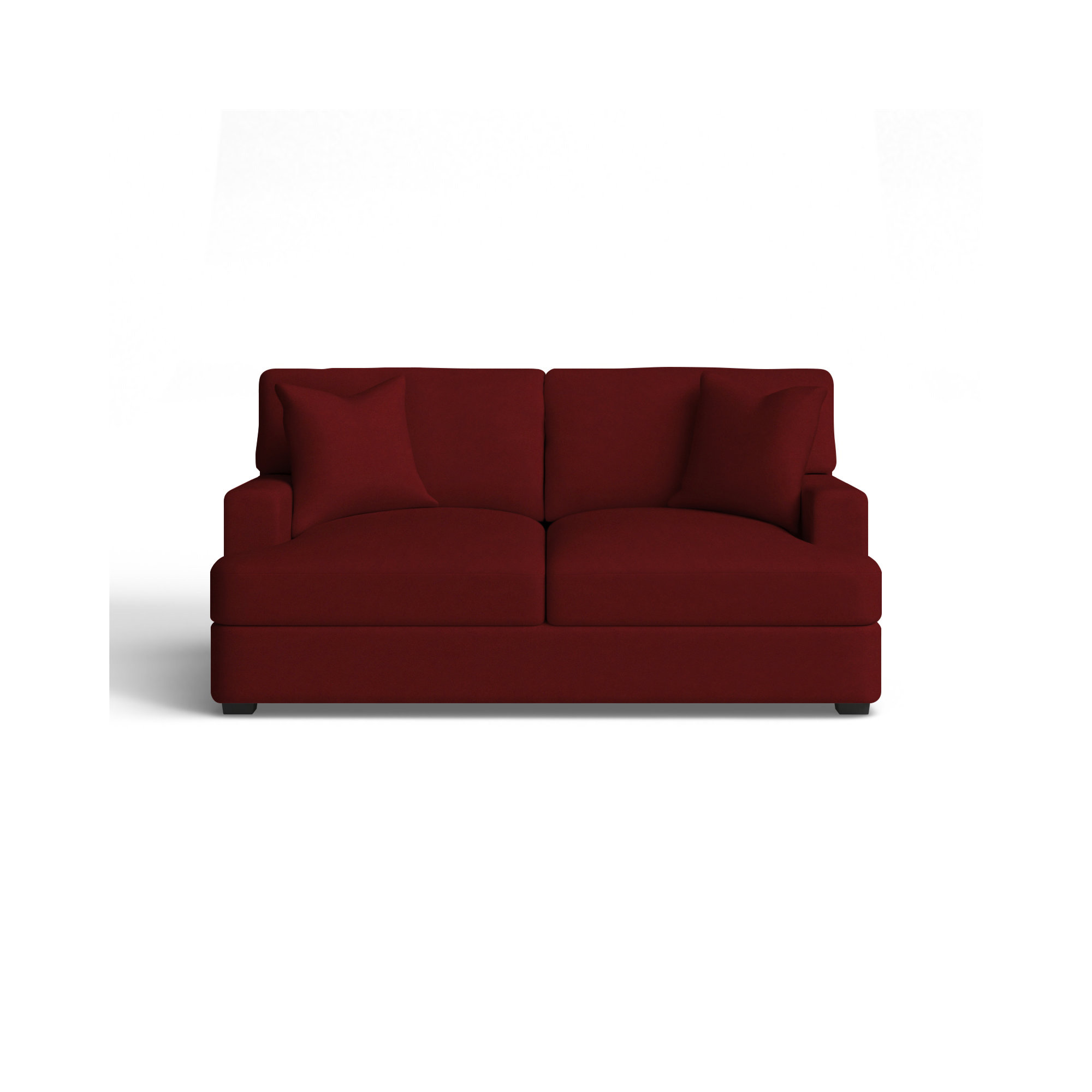 Emilio 65'' Upholstered Loveseat, Bella Ruby Performance Velvet