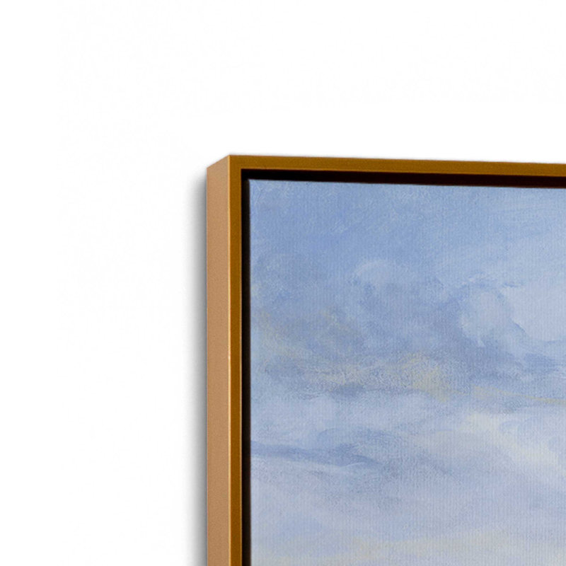 «Sundown Expanse II» par Michael Willett, reproduction d'art sur toile, «Floater», reproduction encadrée sans passe-par, Doré