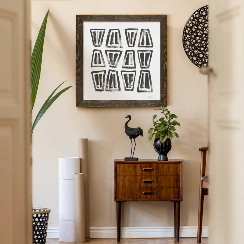 Mixed signaux VI-reproduction de photo sur toile, H 31,5 po x l 31,5 po x P 1,5 po, Cadre noyer