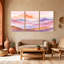 «Abstract Pastel Mountains», ensemble de 3 reproductions d'art sur toile-2110647003