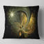 Coussin à imprimé floral fleur d'or et étoile argentée-30722445-30722441