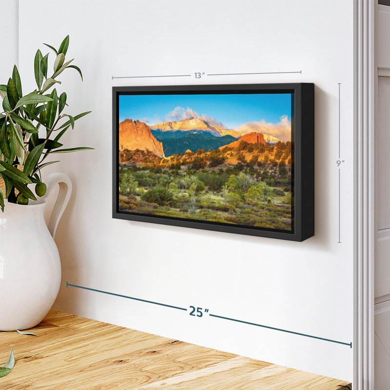«Pikes Peak Mountainscape Reproduction sur toile», H 9 po x l 13 po
