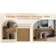 Console en placage de bois massif de 65 pouces, canapé-lit d'entrée de style campagnard long pour salon, couloir, canapé-lit, appartement-1362854034