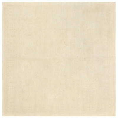 Tapis ivoire carré nouvel âge rétro unique 9 pi 10 po x 9 pi 10 po Vintage