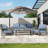 Adden 4-Piece Hand-Painted Aluminum Outdoor Conversation Set With Loveseat, Blue Cushions And Coffee Table-122879143-122881293