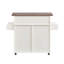Chariot d'îlot de cuisine de luxe avec plateau supérieur résistant à l'eau, armoires de rangement avec tablettes réglables et support à épices et à serviettes Techni Home