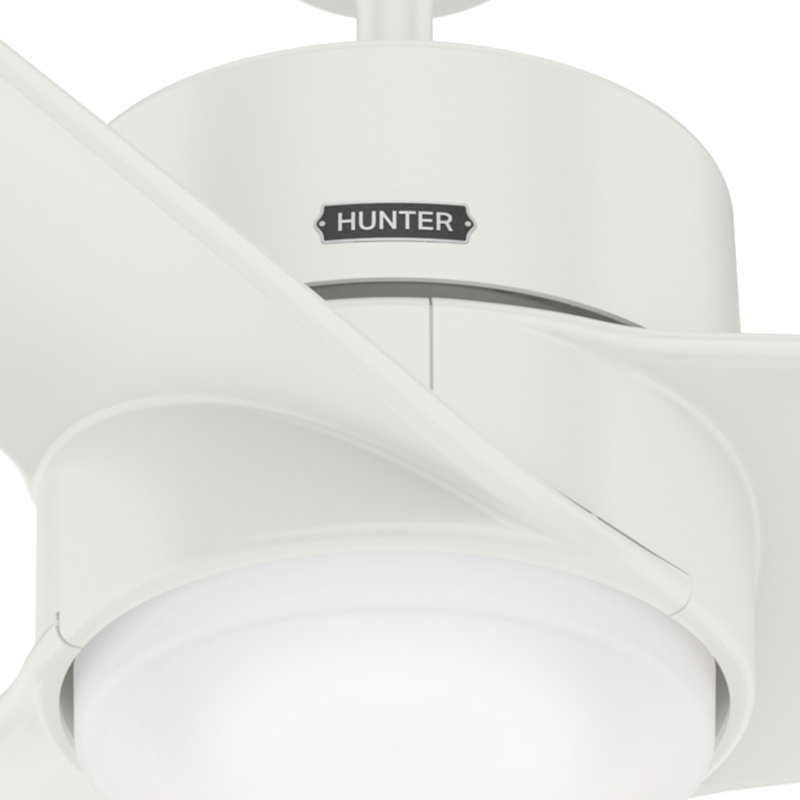 54" Surge 3 - Blade LED Indoor Outdoor WeatherMax Ceiling Fan With Wall Control and Light Included, White