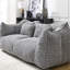 Fauteuil en chenille grise avec poignée, facile à déplacer d'une pièce à l'autre. Grand fauteuil moelleux, il apporte du confort à votre salon, chambre ou chambre d'enfant.