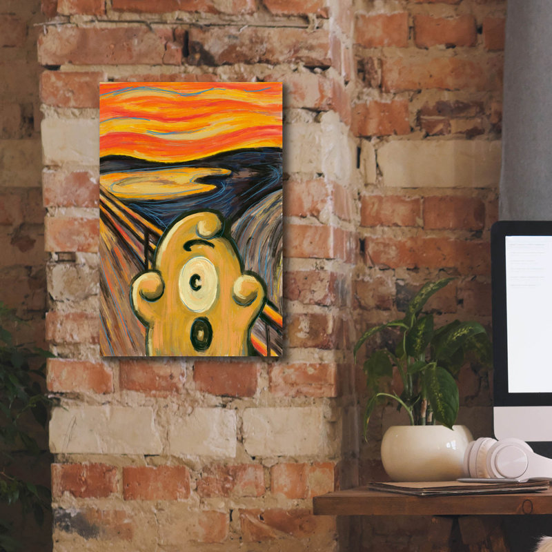  «Tribute To Mr Munch» par Matt Wills, art mural sur toile, H 18 po x l 12 po