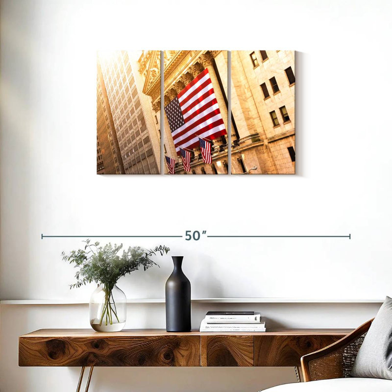 Drapeau américain de New York, H 20 po x l 33 po