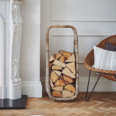  Rattan Indoor Log Storage