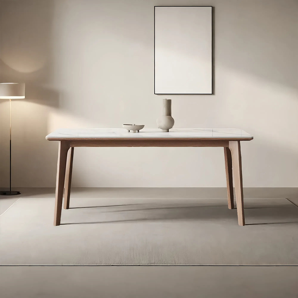 Brayden Studio Minimalist rectangular rock plate dining table - Wayfair ...