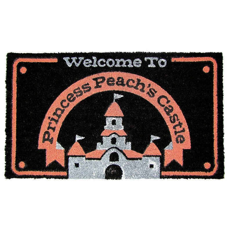 Tapis d'entrée antidérapant Charnae Mario Peach's Castle 30 po x 19 po