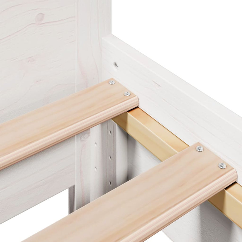Croskey Solid Wood Storage Bed, Small Single (2'6), White