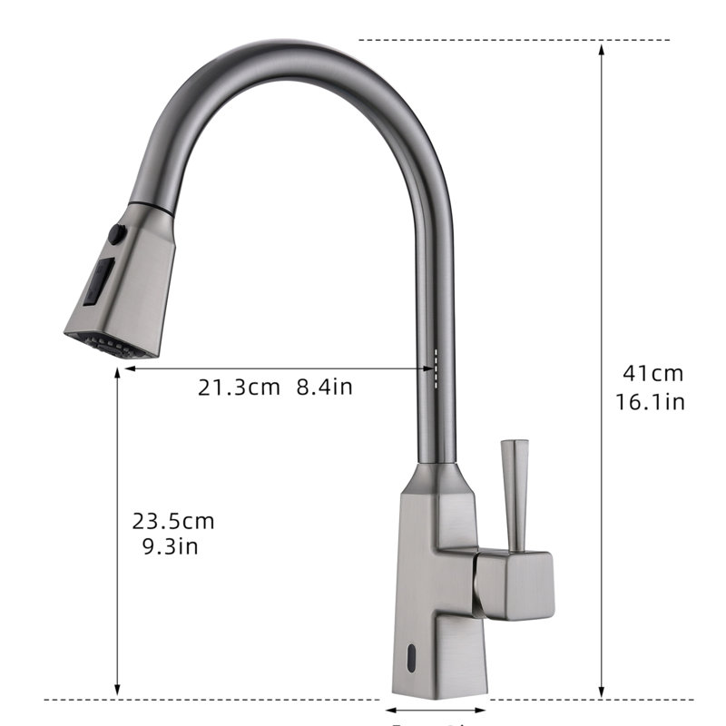 Touchless Kitchen Faucet,Hands Free Automatic Smart Kitchen Faucet, Brushed Nickel