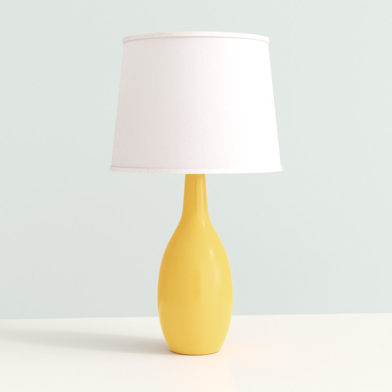 Abdiasis Ceramic Table Lamp, Yellow