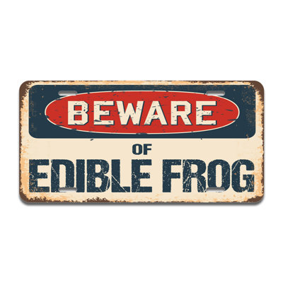 Beware of Comestible - Cadre en plaque d'aluminium