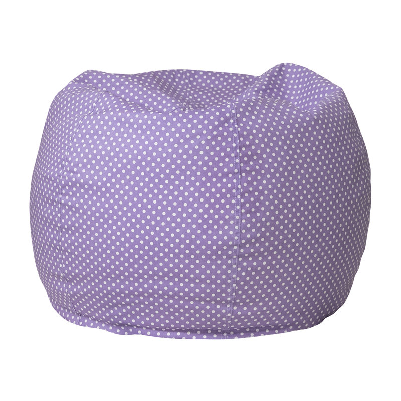 Fauteuil à billes en coton Classic, Lavande / sergé de coton blanc, Petit