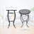 Mosaic Outdoor Side Table With Ceramic Tile Top, Sturdy Metal Frame, Folding Design For Patio, Balcony, Or Indoor Use