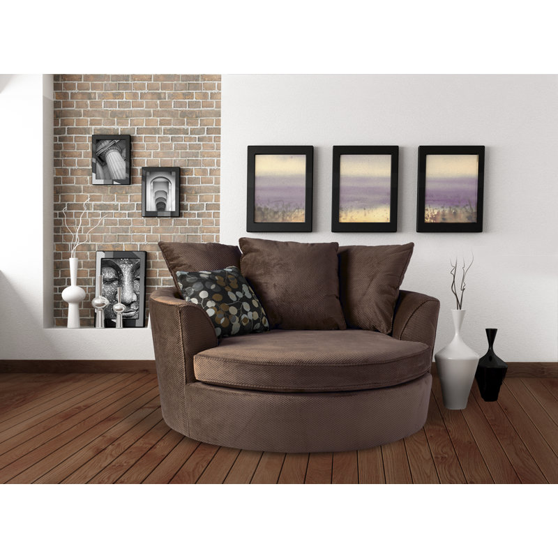 Beall Upholstered Accent Chair, Renegade Chocolate Performance
