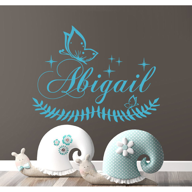Adhésif décoratif nom personnalisé, Oui, Bleu