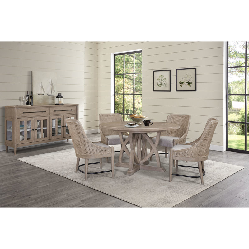 Sand Coloured Buffet With 63.5 In. Package Depth And Drawers Deep Adjustable Shelf