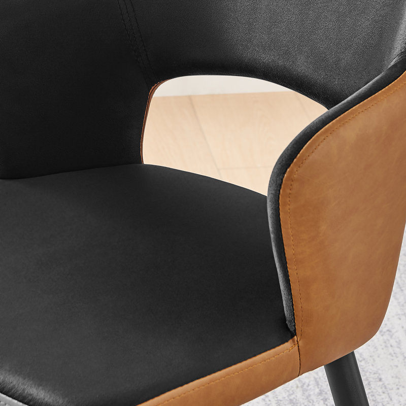 Alcea Modern Design Dining Chair - Luxury Faux Leather Upholstered Armchair