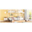 Lit superposé double au-dessus de grand lit double en métal avec 2 tiroirs en blanc - moderne pour les adolescents et les adolescents, fabrication en fer contemporaine peu encombrante, économique-430844212