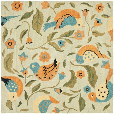 Alston Hand Hooked Wool Floral Rug