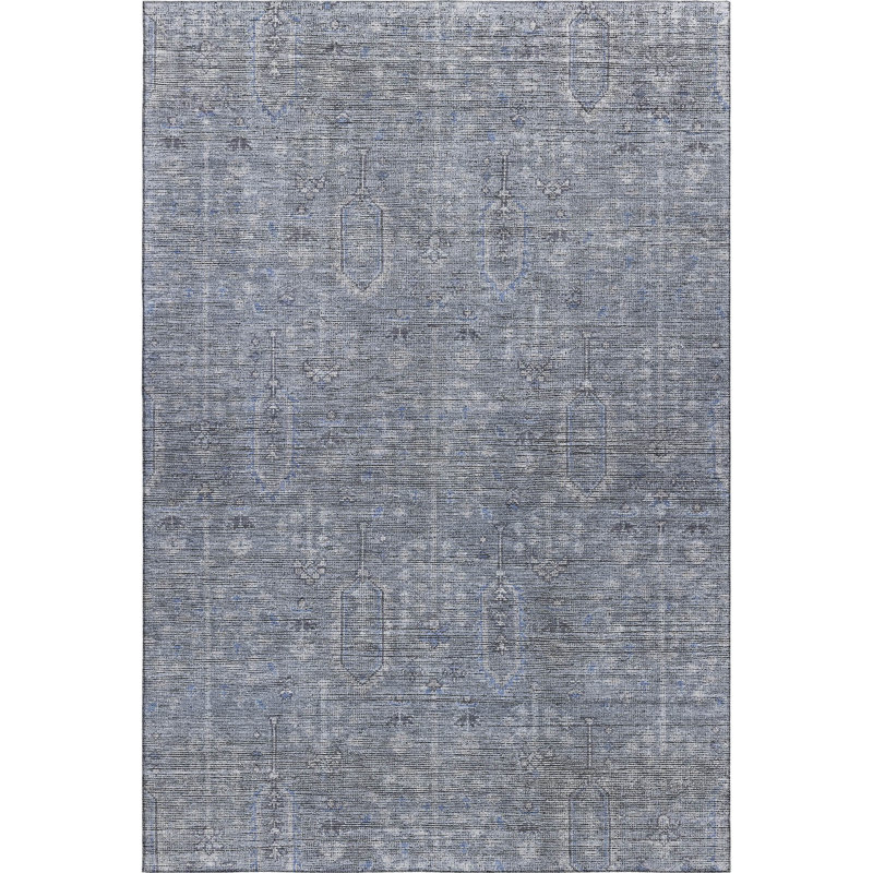 Premium Machine Washable Prisco Blue Rug, Rectangle 9' x 12'
