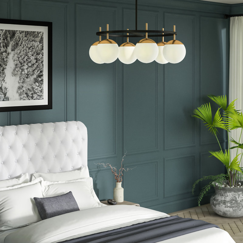 Vicky 6-Light Dimmable Wagon Wheel Chandelier