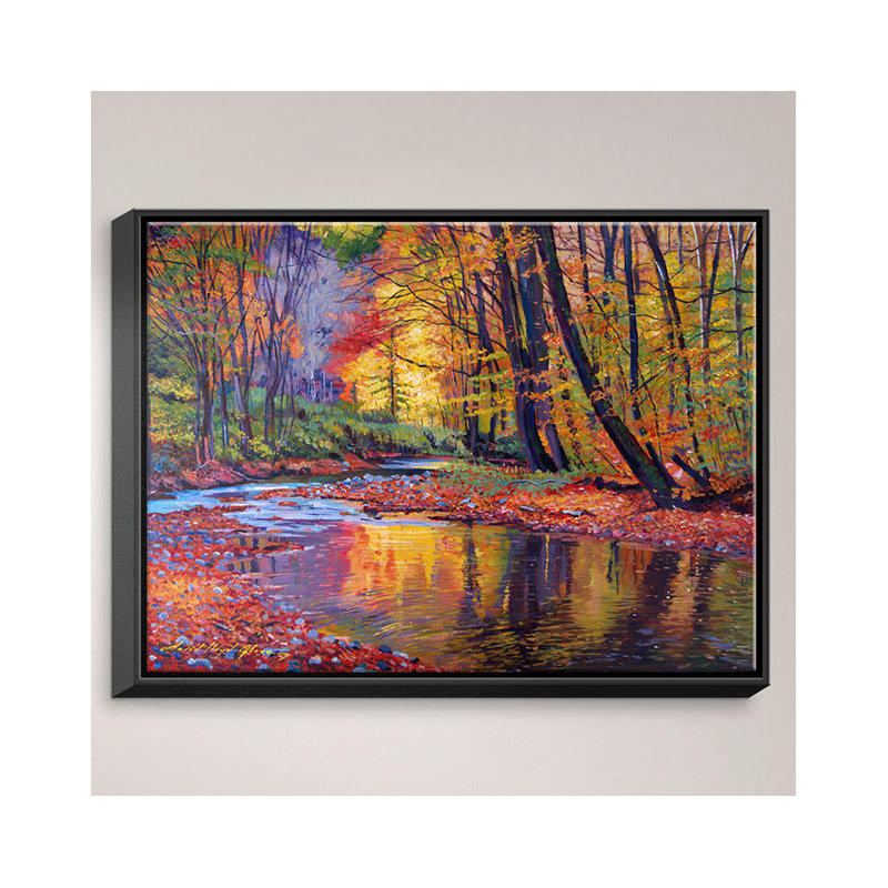 « automne prelude », reproduction sur toile, H 11 po x l 14 po x P 1,5 po, Toile tendue
