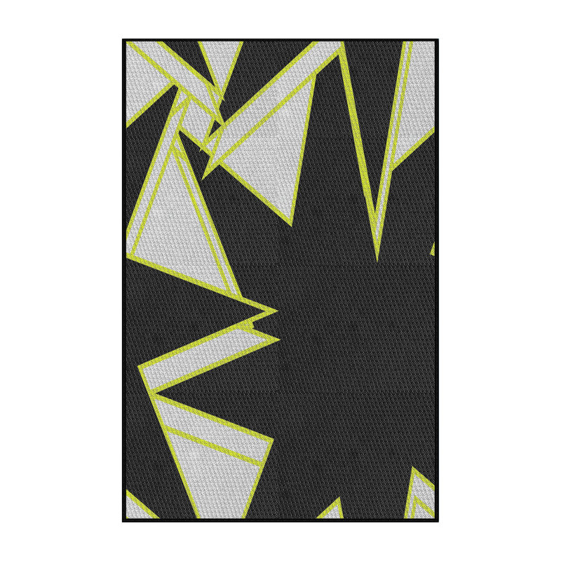 Noir Tapis décoratif, Rectangle 2 pi x 3 pi