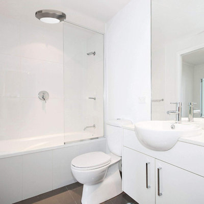 Bathroom Integrated LED Light Ceiling Mount Exhaust Ventilation 1.1 Sones 80 CFM