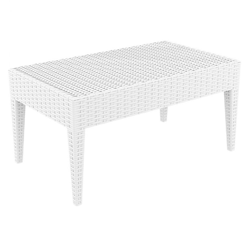 Edwin Rectangular Coffee Table, White