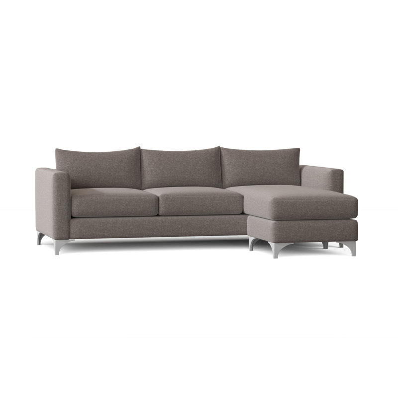 Vess Upholstered Sectional Reversible, Crafty Cobblestone