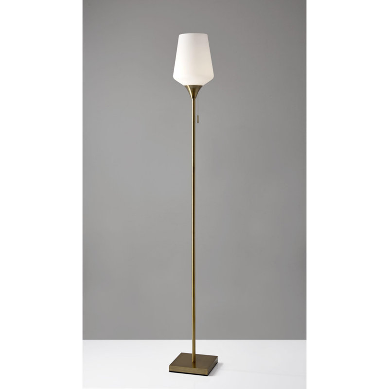 Lampe torchère sur pied 71 po Annettie, Laiton