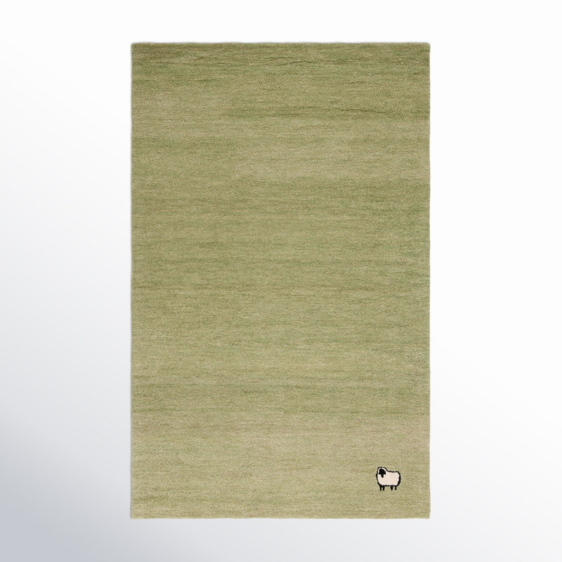Racheal Hand Tufted Wool/Cotton Area Rug, Rectangle 6 pi x 9 pi
