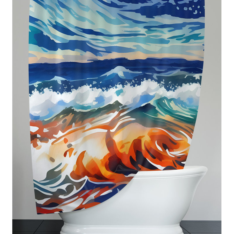 Comsa Abstract Shower Curtain, 72" H x 70" W