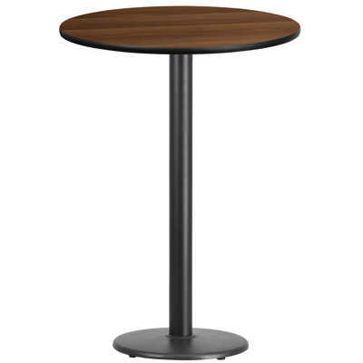 Jamey 24'' Round Laminate Table Top with 18'' Round Bar Height Table Base