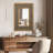 Rectangular Mirror with Textured Wooden Frame-90317190
