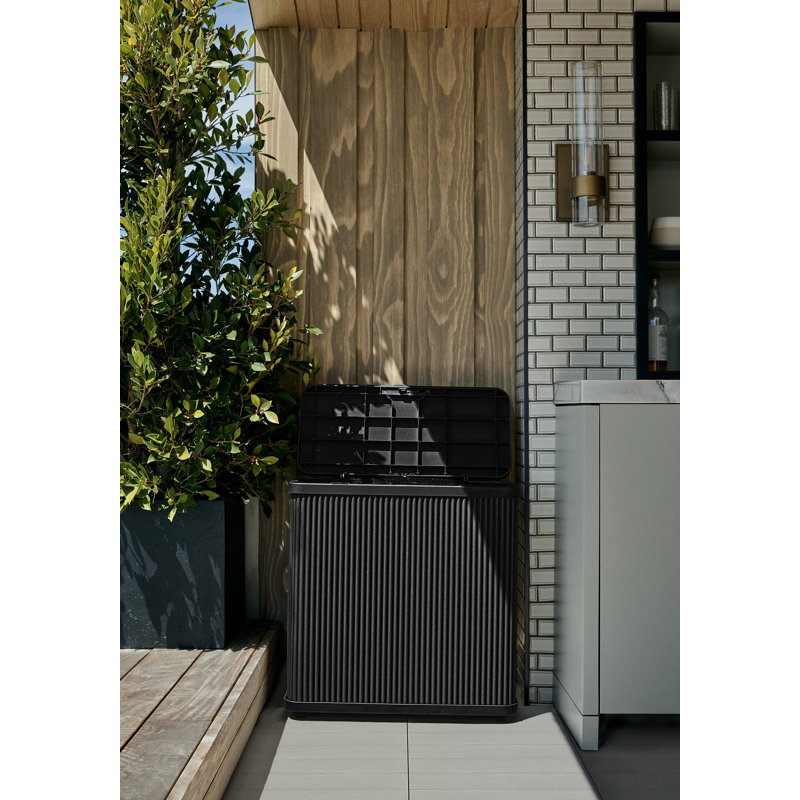 Poubelle Veradek Tambour, Black, Ensemble de 1
