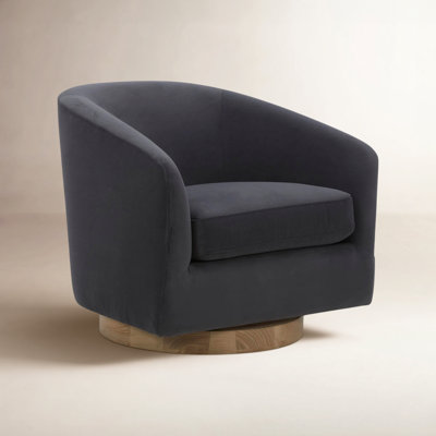 Bennett Upholstered Swivel Barrel Chair