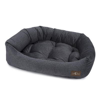Coussin de lit napper en velours Herringbone