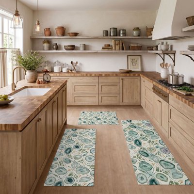 Geode Pattern Non-Slip Washable Kitchen Mats