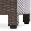 Table d'appoint, design minimaliste et fer, l 18 po x P H, brun, aucun assemblage requis