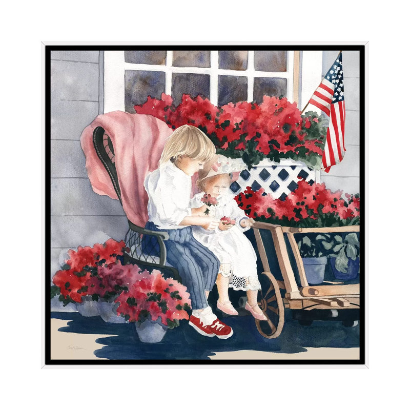 « 4th of July parade » par Carol Robinson, reproduction d’art, Pas de tapis, H 37 po x l 37 po x P 1,5 po